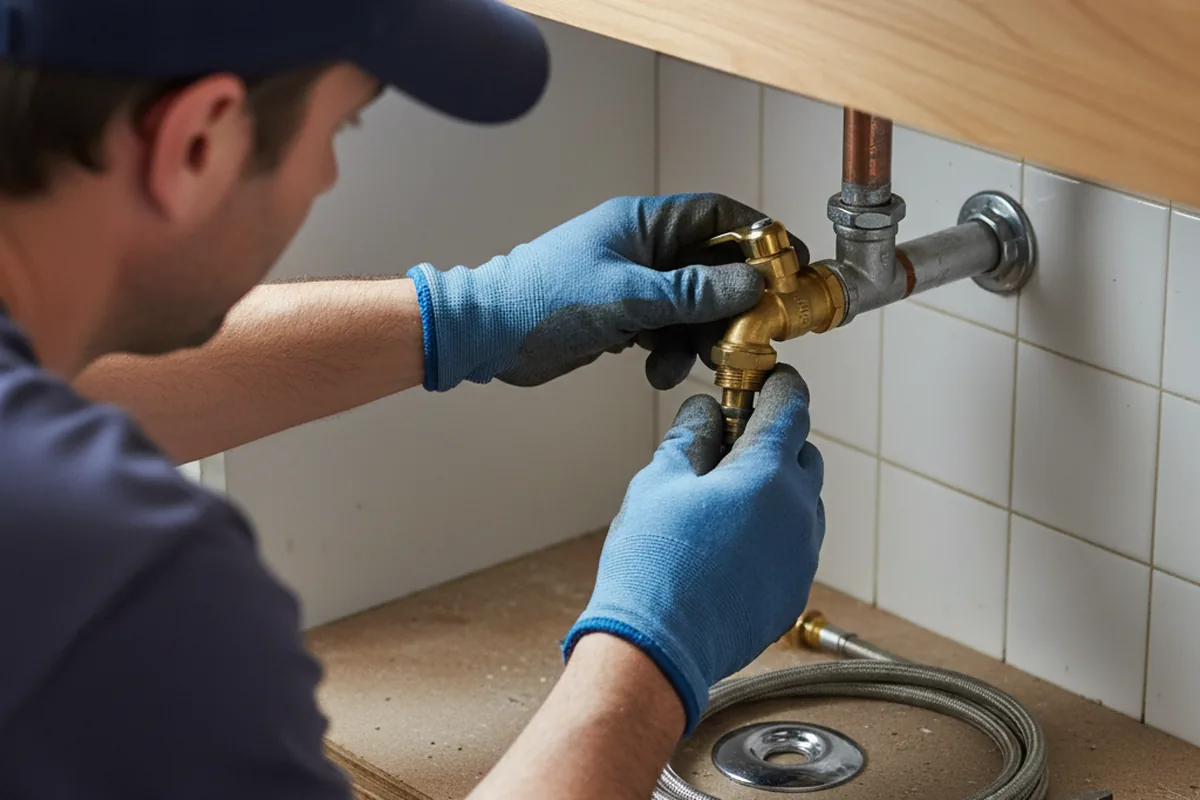 Shutoff valve and fitting work during Faucet and Fixture Repair in Boswell